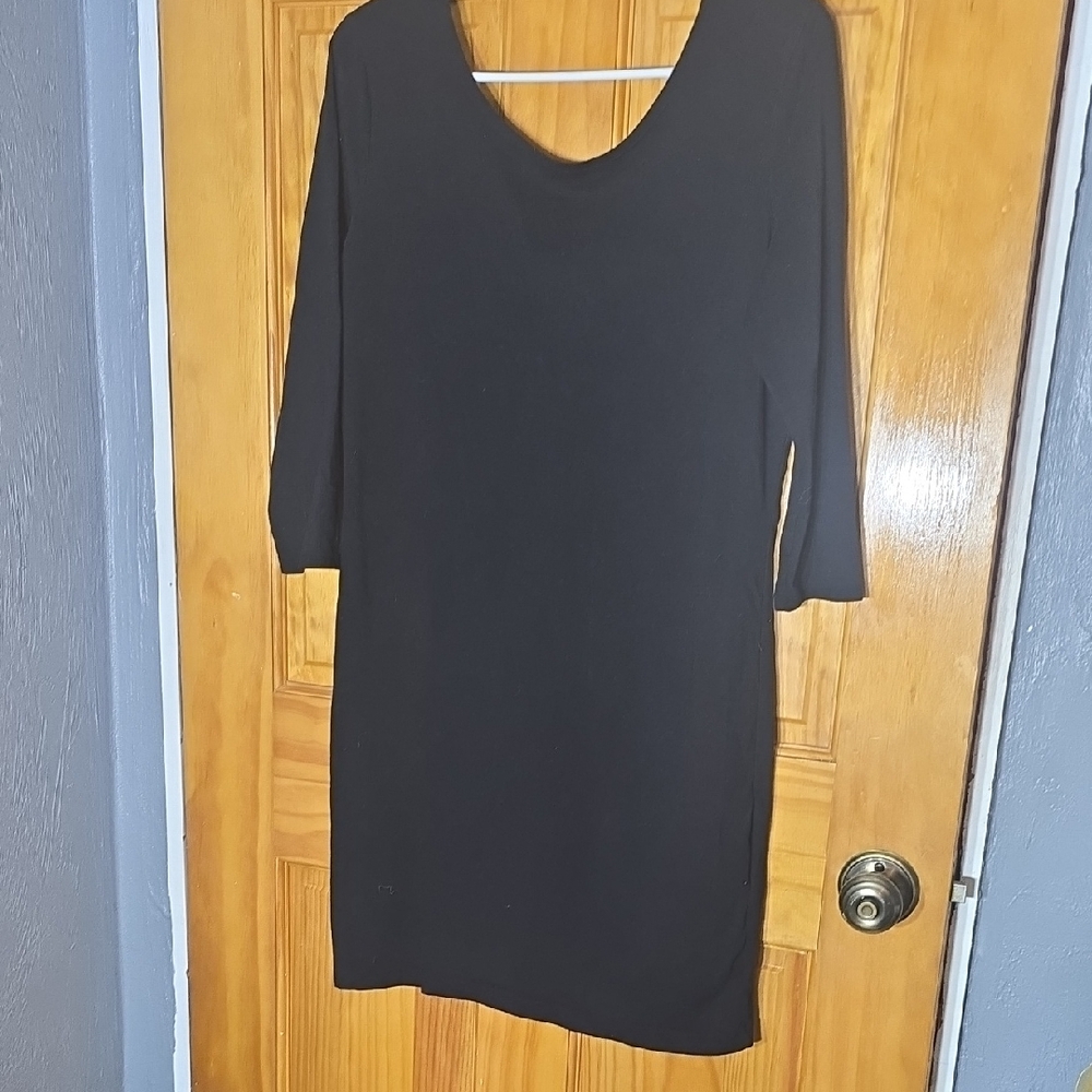 Divided Black Long Sleeve Dress Large Box D
